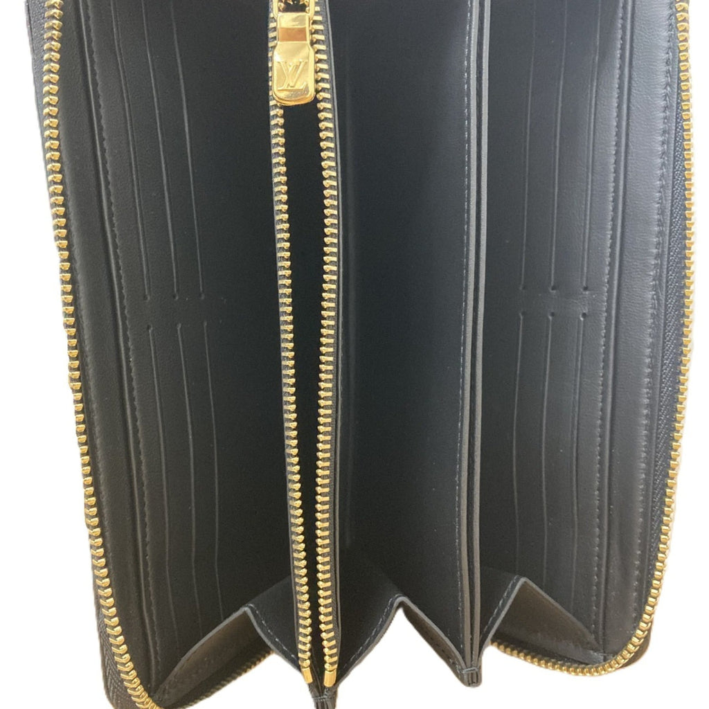 Louis Vuitton Black Noir Leather Long Wallet