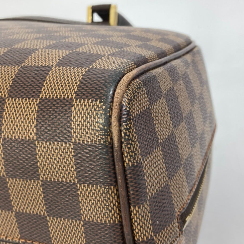 Louis Vuitton Damier Brown Ebene Damier Canvas Boston Bag Handbag Shoulder Bag