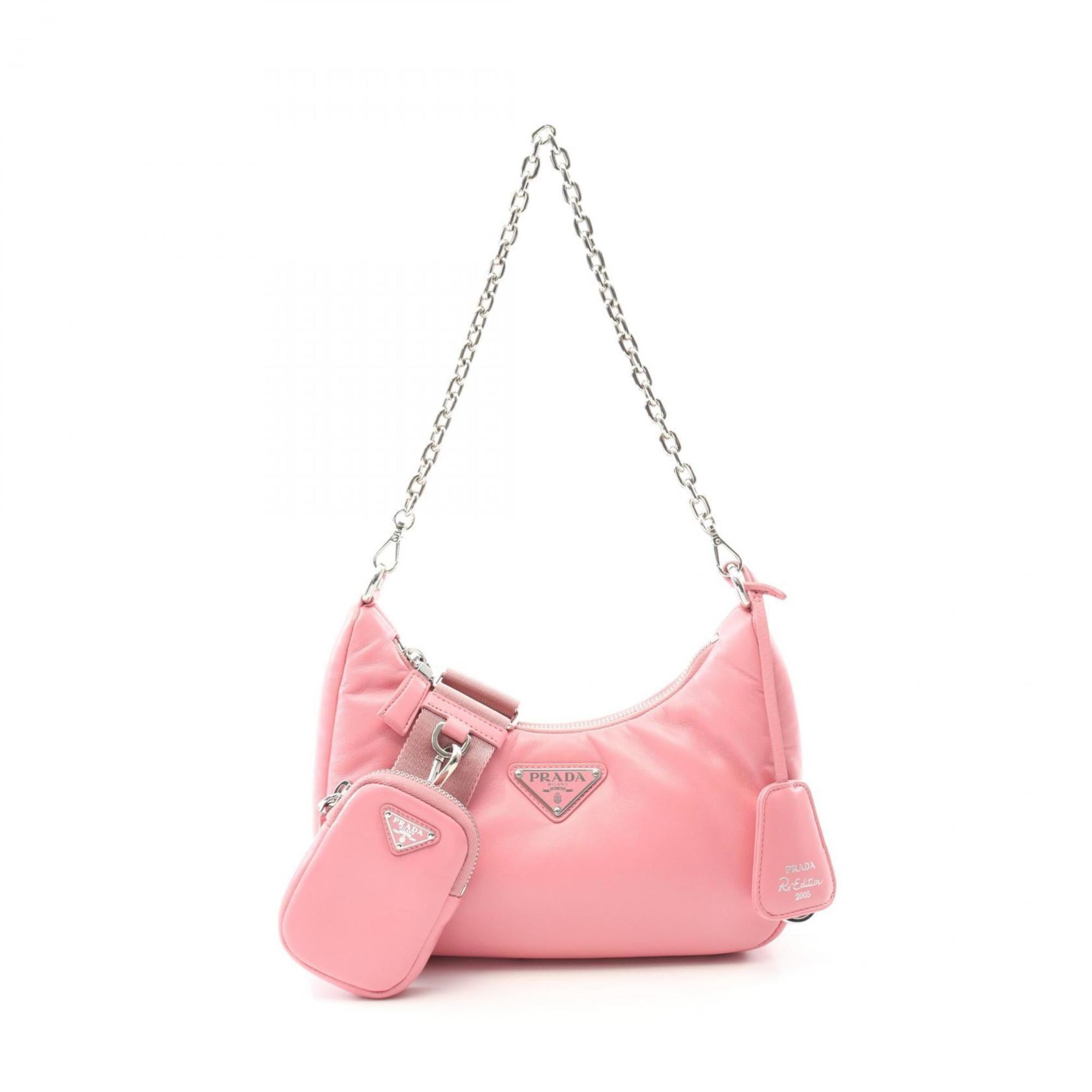 Prada Pink Leather Shoulder Bag