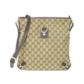 Gucci Beige Brown Gg Canvas Shoulder Bag (Pre-Owned)