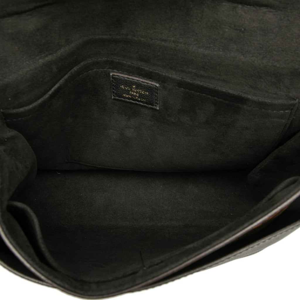 Louis Vuitton Black Brown Pvc Leather Handbag Shoulder Bag