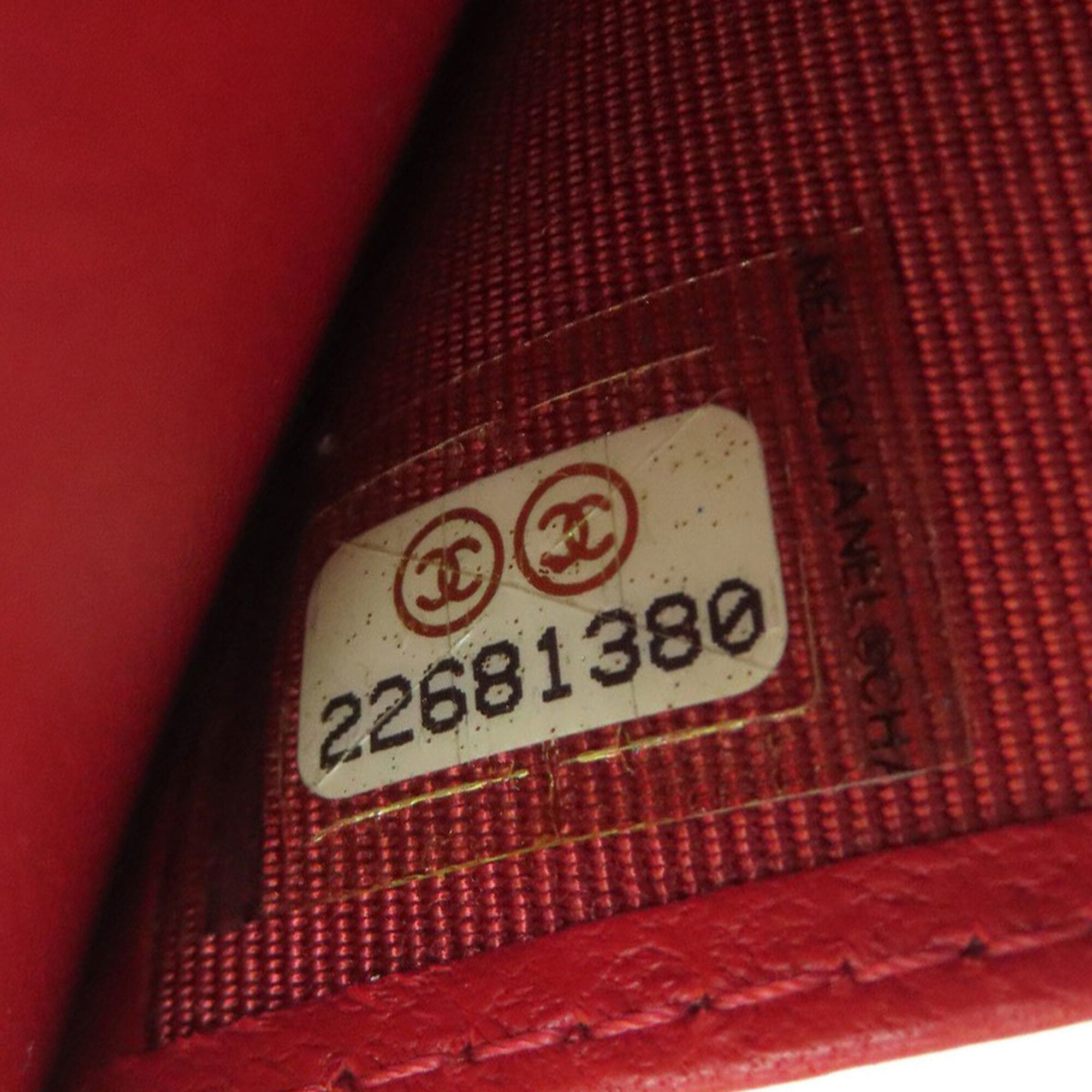 Chanel Red Color Leather Wallet (Bi-Fold)