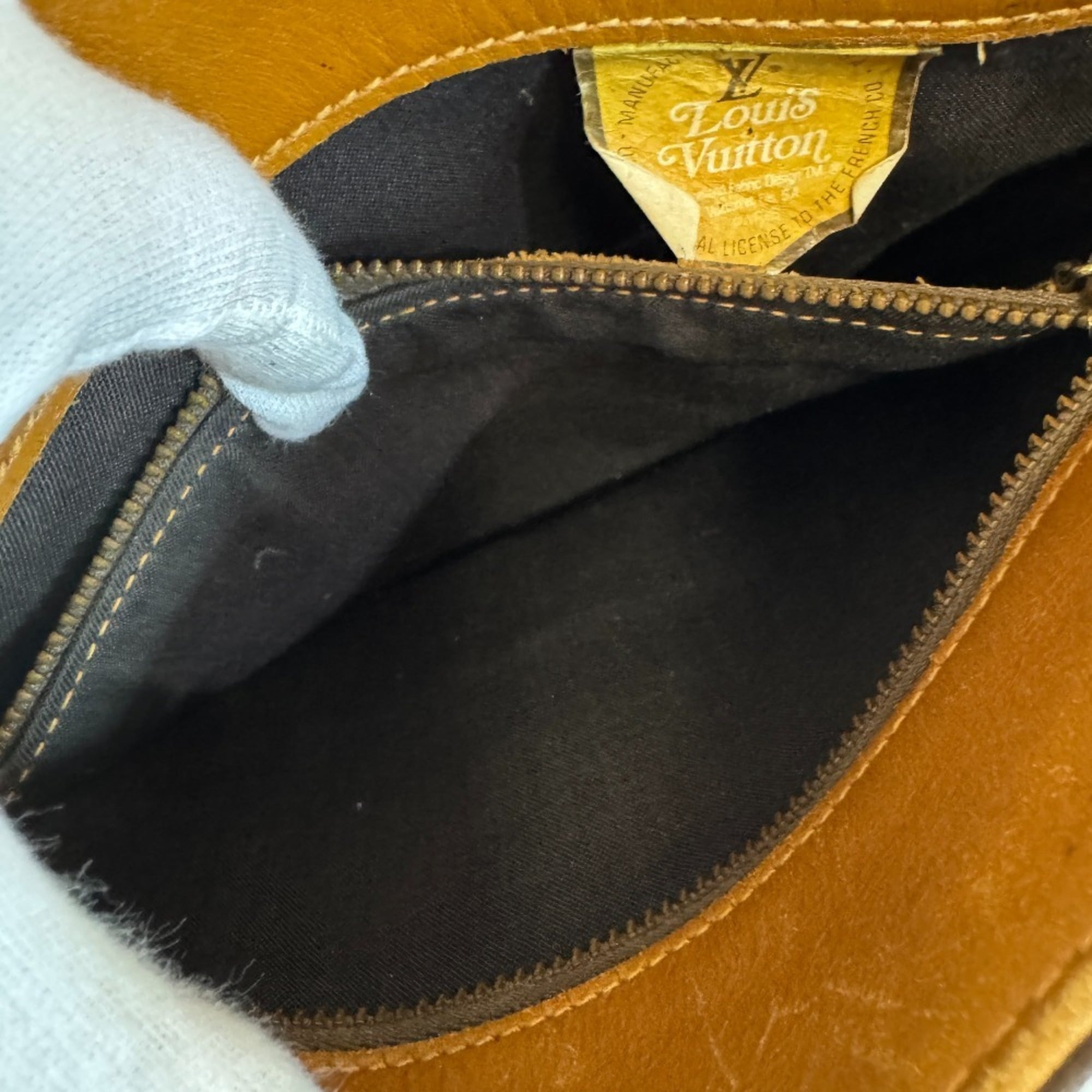 Louis Vuitton Brown Leather Shoulder Bag