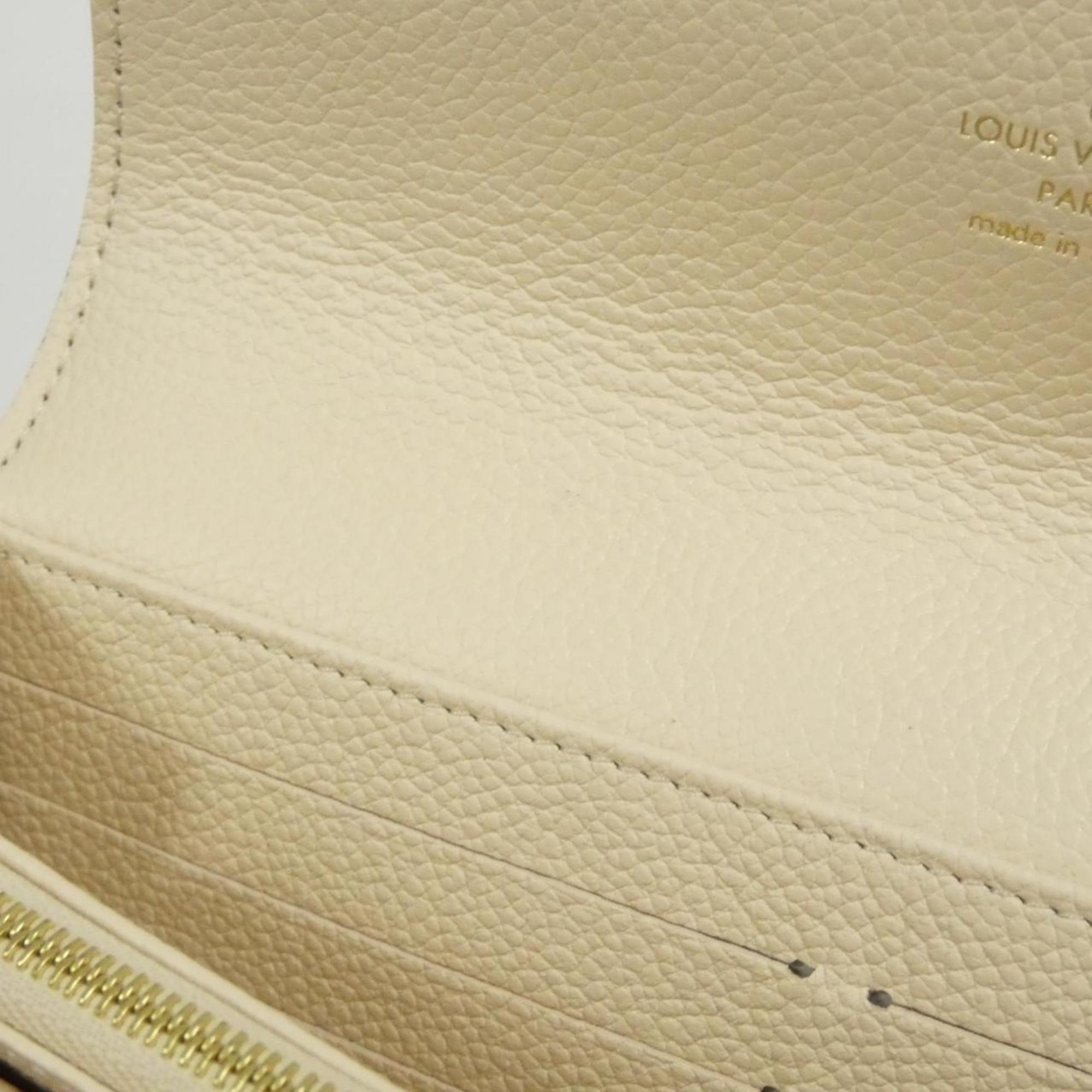 Louis Vuitton Beige Leather Long Wallet