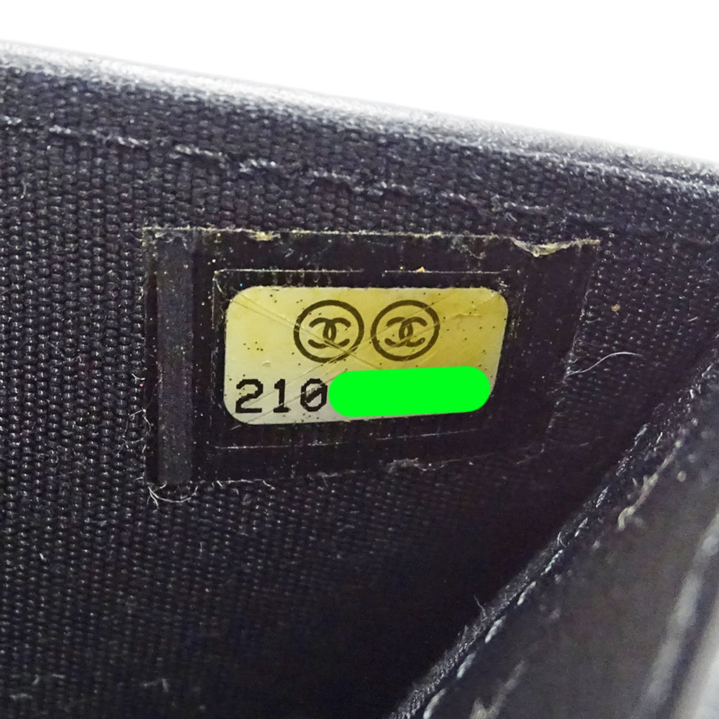 Chanel Black Grained Calfskin Wallet (Tri-Fold)