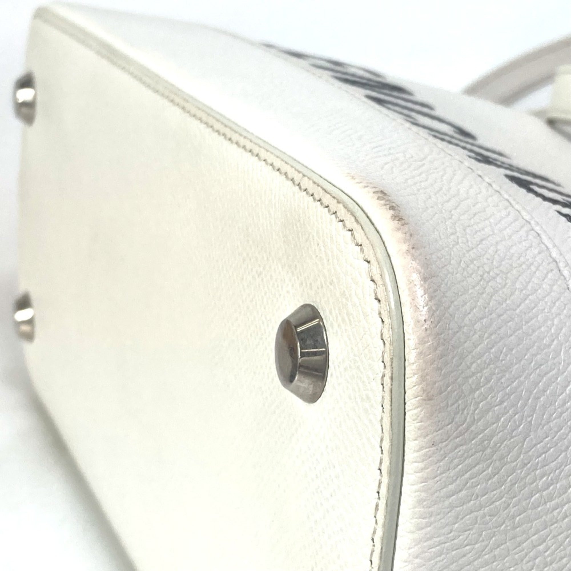 Balenciaga White Leather Hand