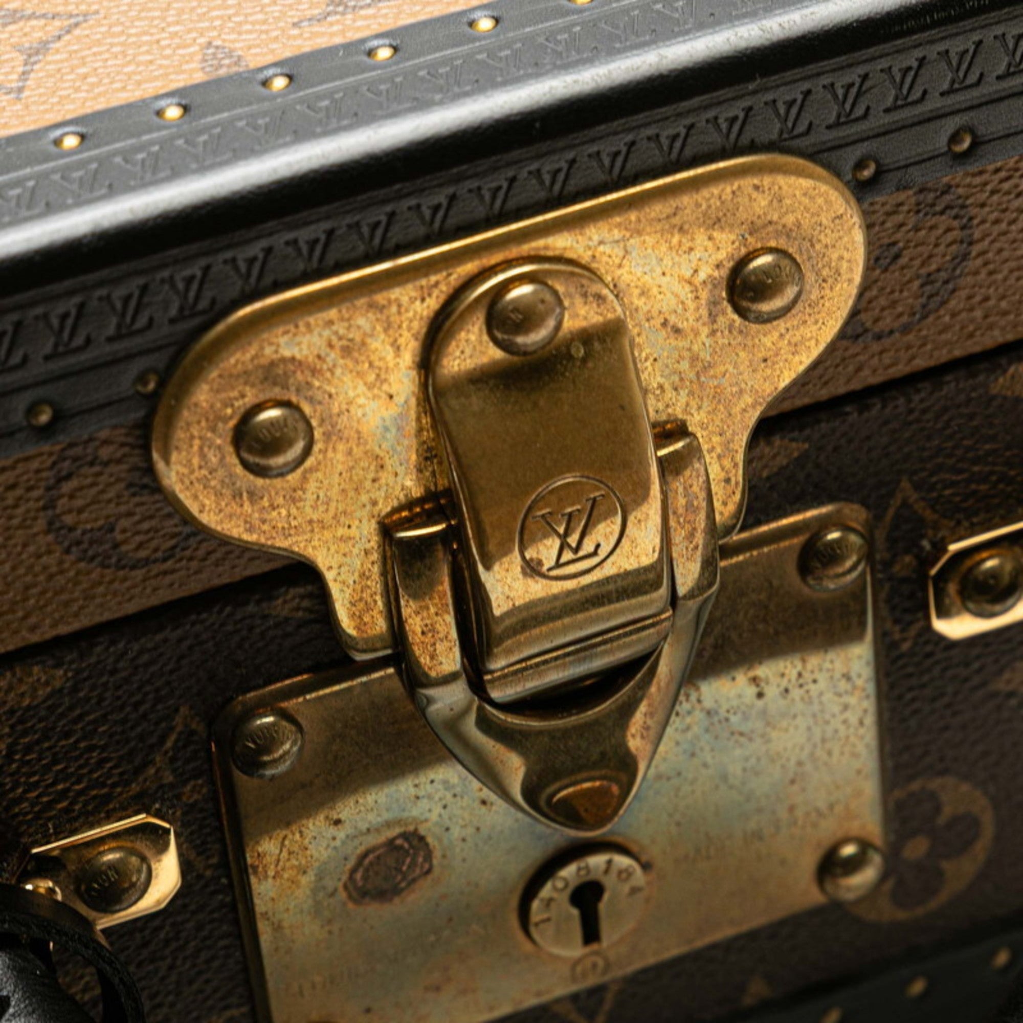 Louis Vuitton Monogram Reverse Black Brown Monogram Reverse Pvc Leather Attaché Case Briefcase