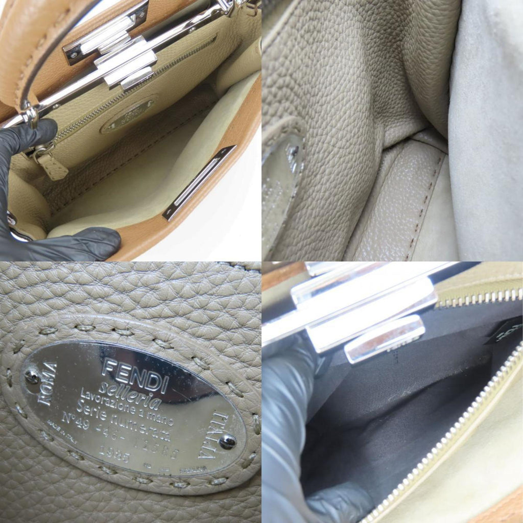 Fendi Brown Leather Handbag Shoulder Bag