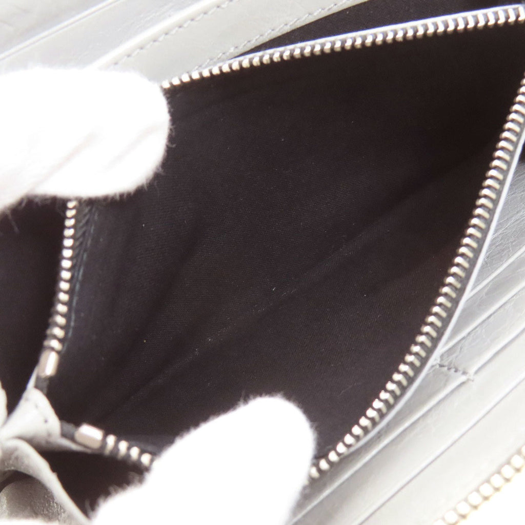 Balenciaga Gray Leather Long Wallet (Bi-Fold)