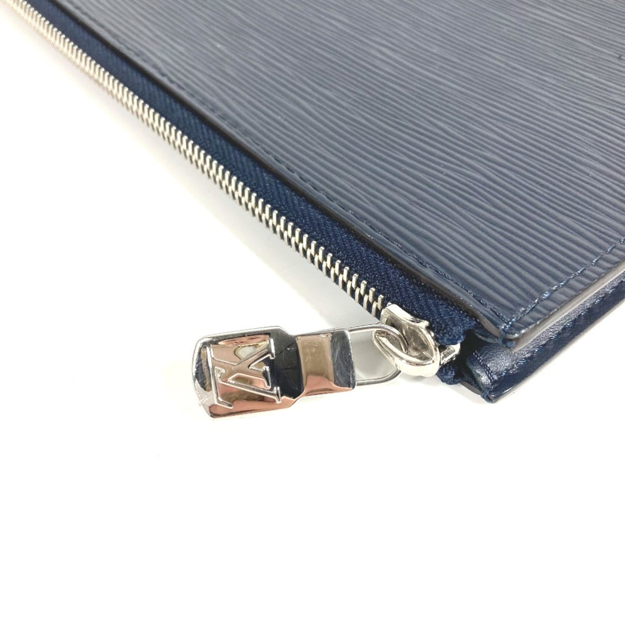Louis Vuitton Epi Navy Blue Epi Leather Clutch Bag Pochette
