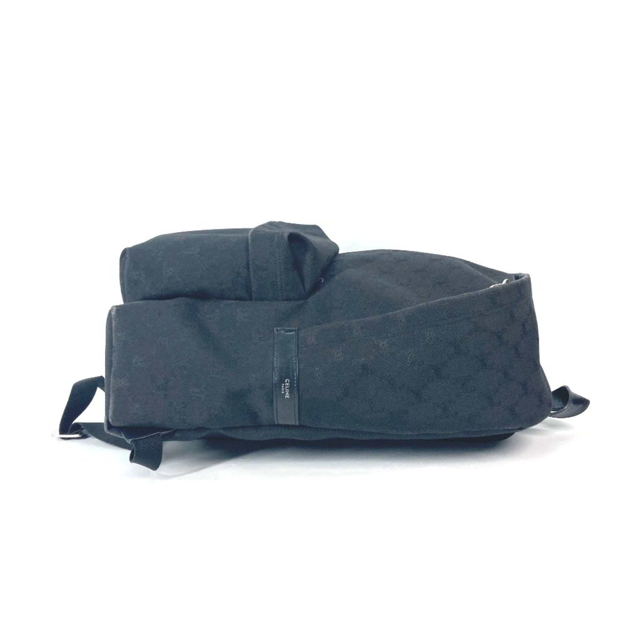 Celine Black Canvas Leather Backpack