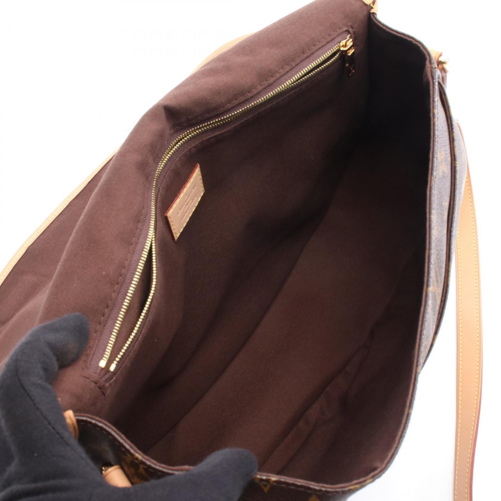 Louis Vuitton Brown Monogram Coated Canvas Leather Handbag Shoulder Bag