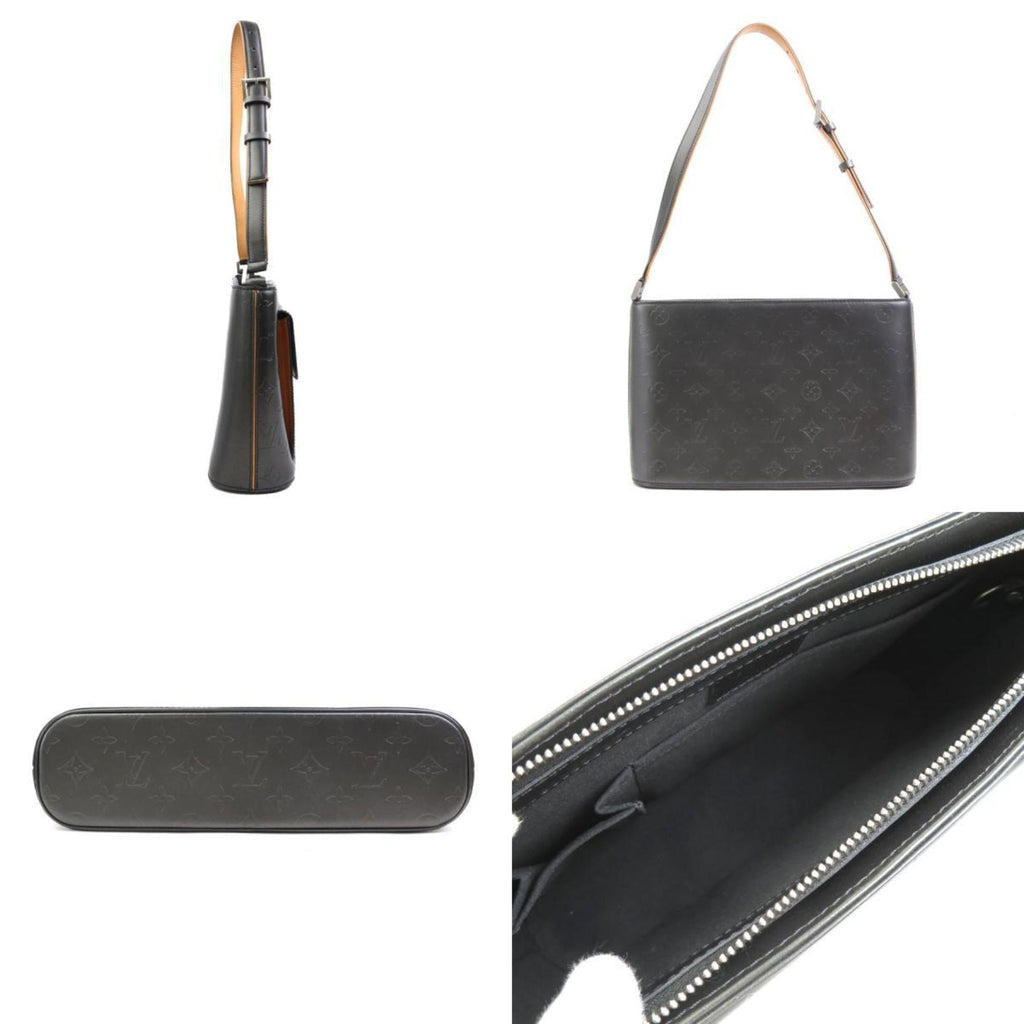 Louis Vuitton Black Gray Monogram Mat Shoulder Bag