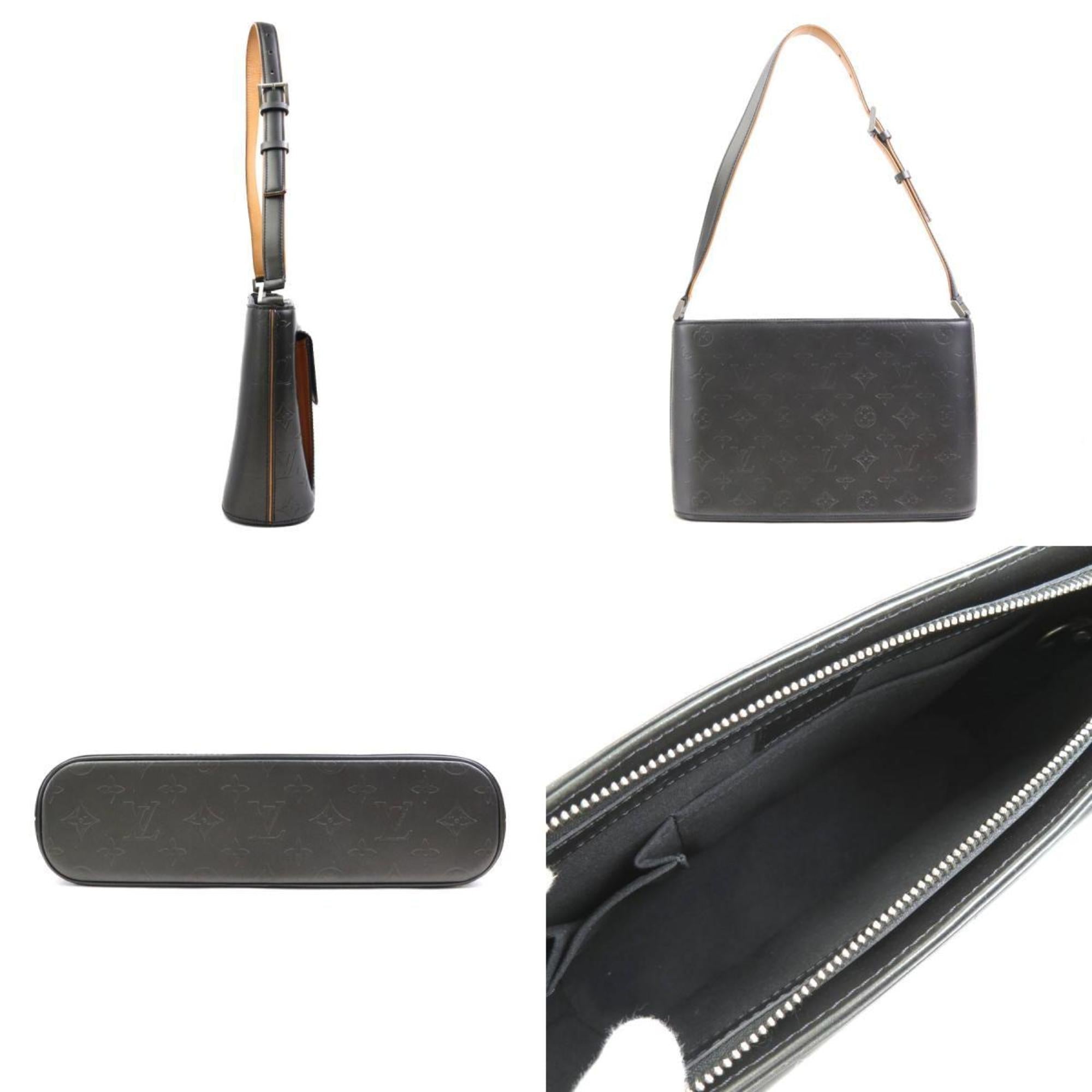 Louis Vuitton Black Gray Monogram Mat Shoulder Bag