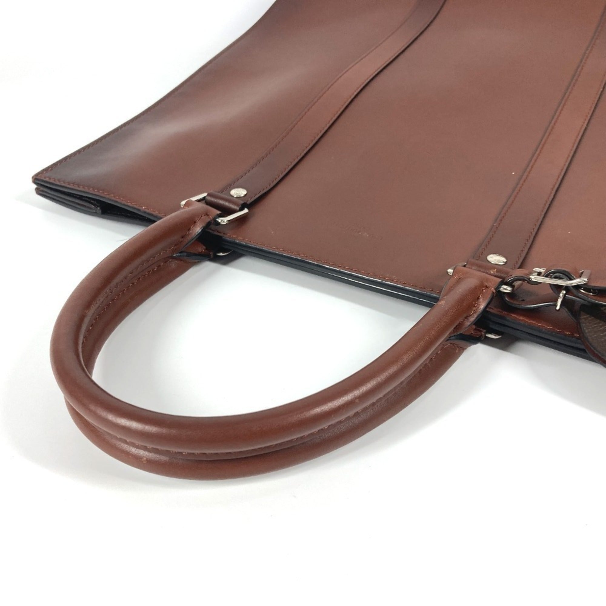 Louis Vuitton Brown Nomade Leather Briefcase Handbag Tote Bag