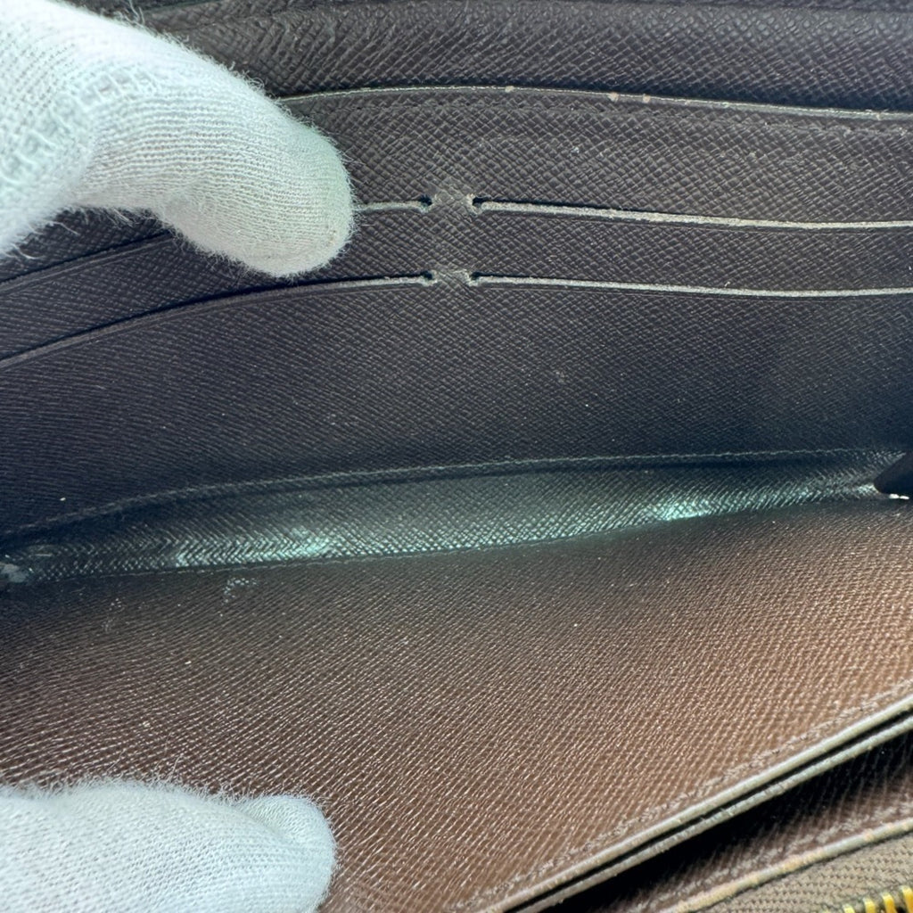 Louis Vuitton Damier Brown Leather Long Wallet