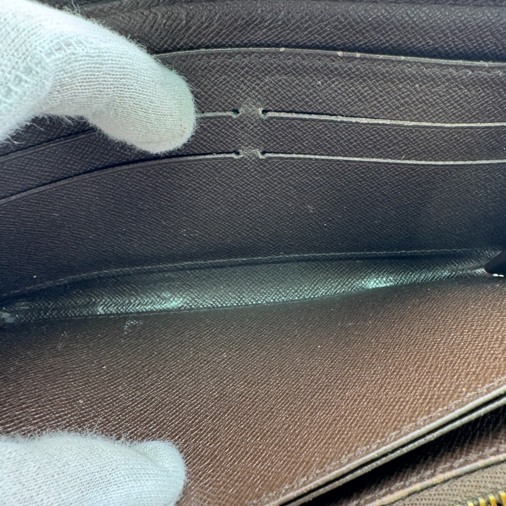 Louis Vuitton Damier Brown Leather Long Wallet