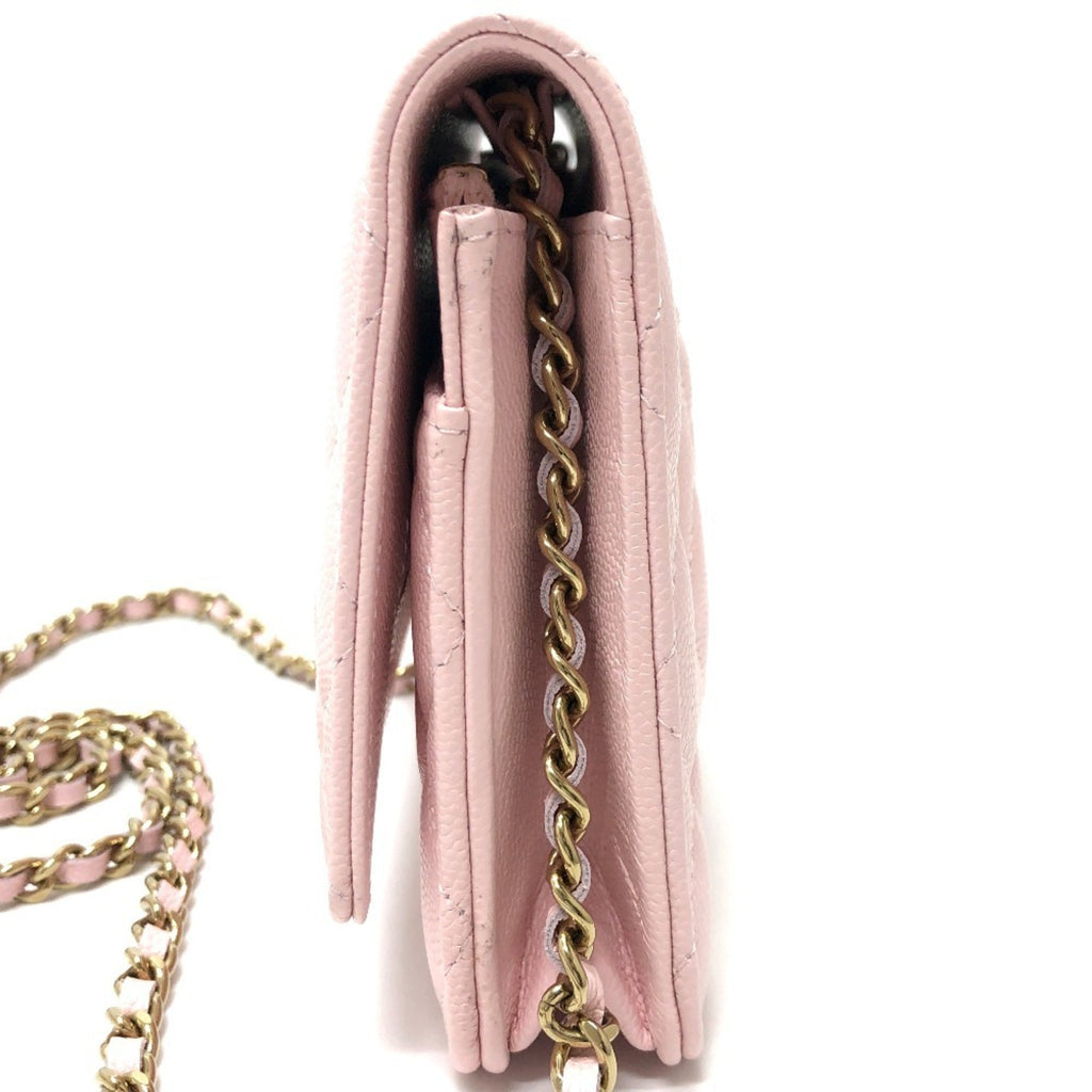 Chanel Pink Caviar Leather Shoulder Bag