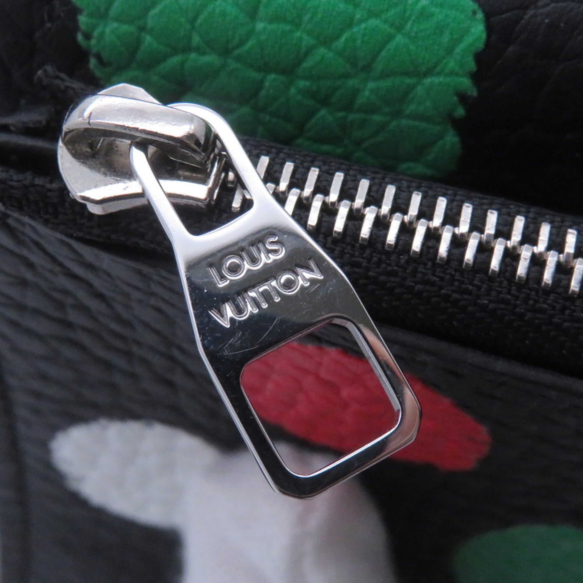 Louis Vuitton Black Multi-Color Noir Leather Wallet (Tri-Fold)