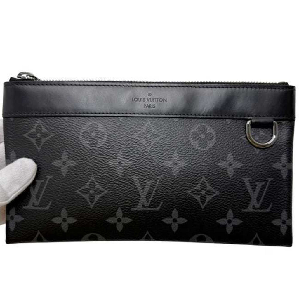 Louis Vuitton Black Monogram Eclipse Monogram Eclipse Leather Pochette Pouch