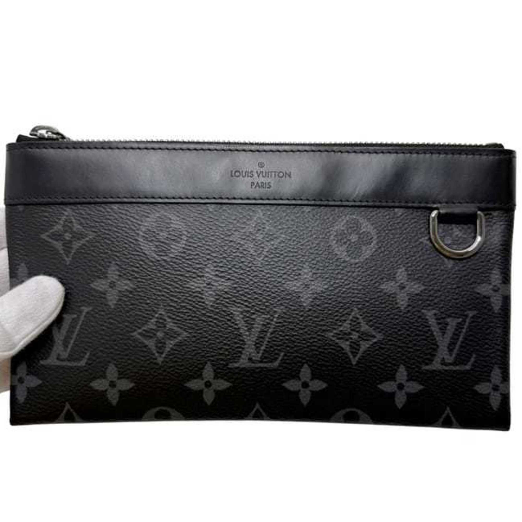 Louis Vuitton Black Monogram Eclipse Monogram Eclipse Leather Pochette Pouch