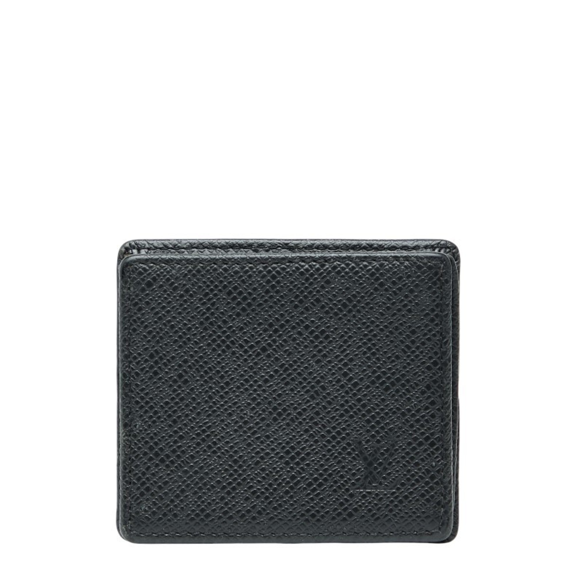 Louis Vuitton Ardoise Black Taiga Leather Coin Purse/Coin Case