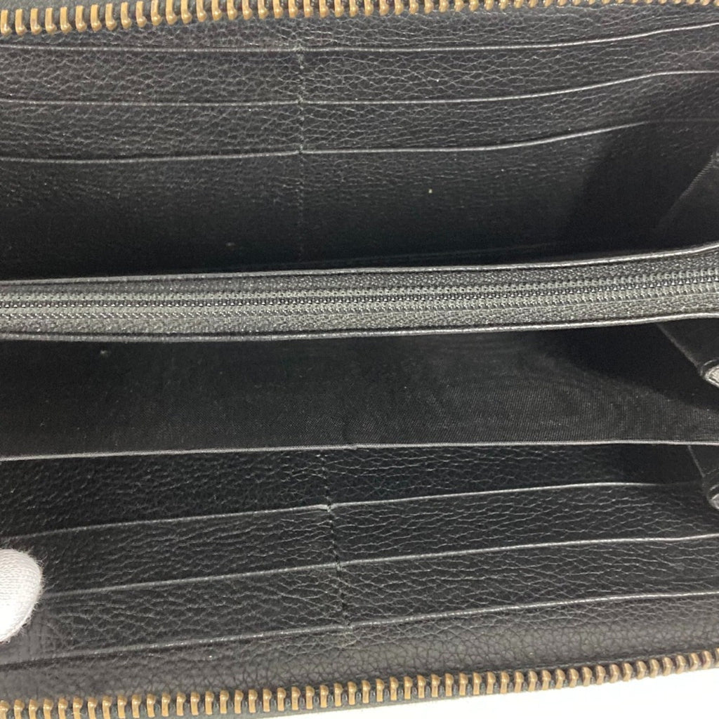 Gucci Black Leather Long Wallet (Bi-Fold) (Pre-Owned)