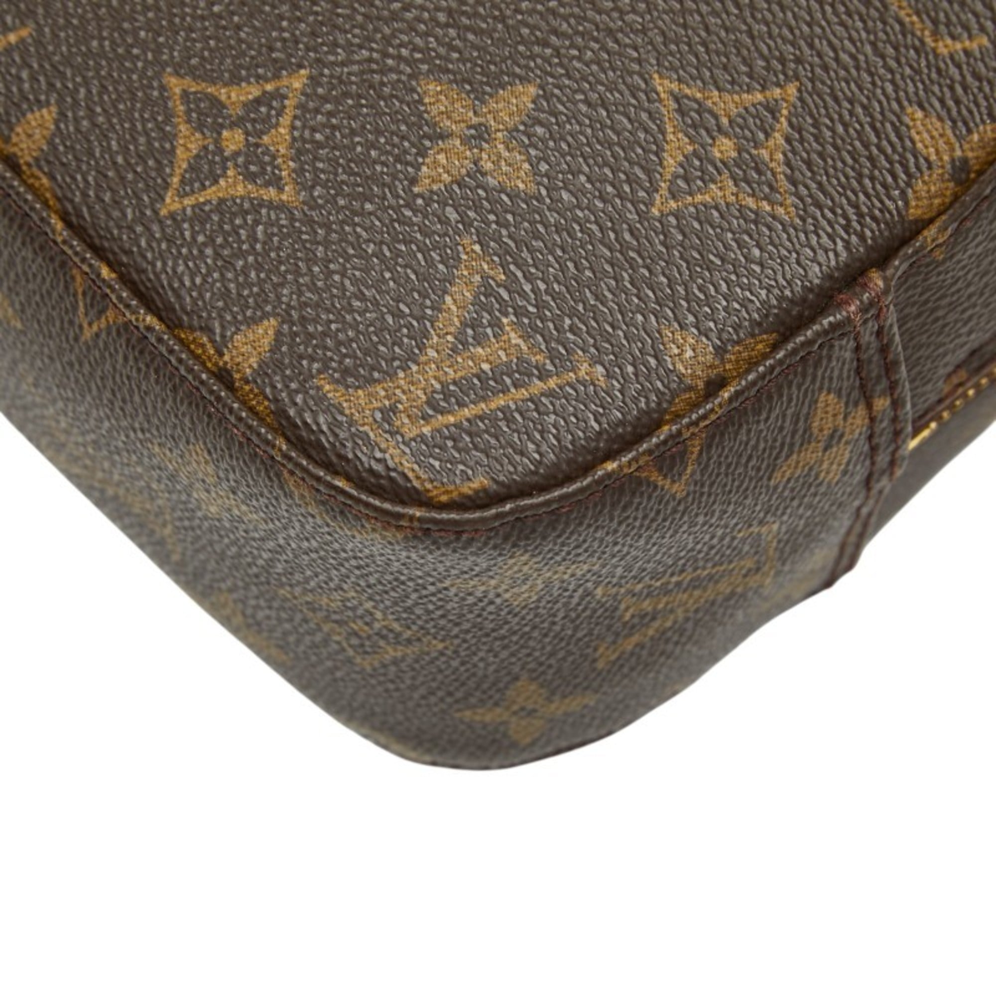 Louis Vuitton Brown Pvc Leather Handbag Shoulder Bag