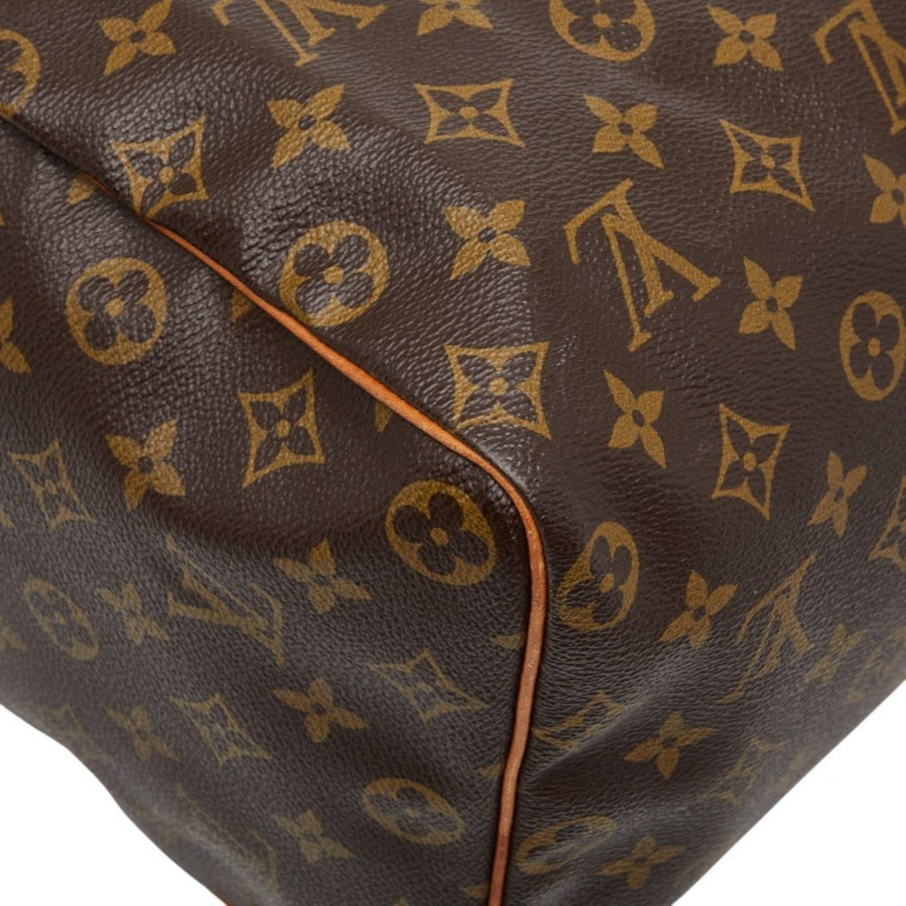 Louis Vuitton Brown Pvc Leather Boston Bag Handbag