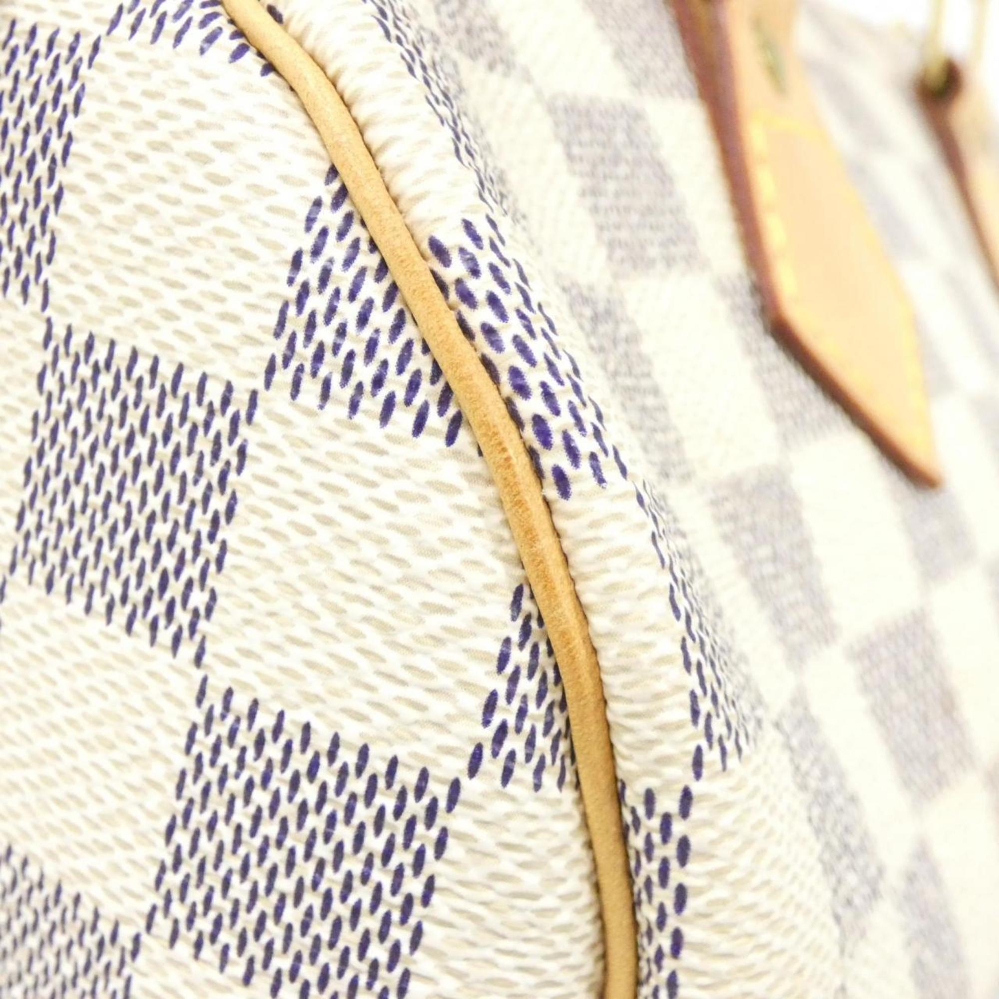 Louis Vuitton Azur White Coated Canvas Boston Bag