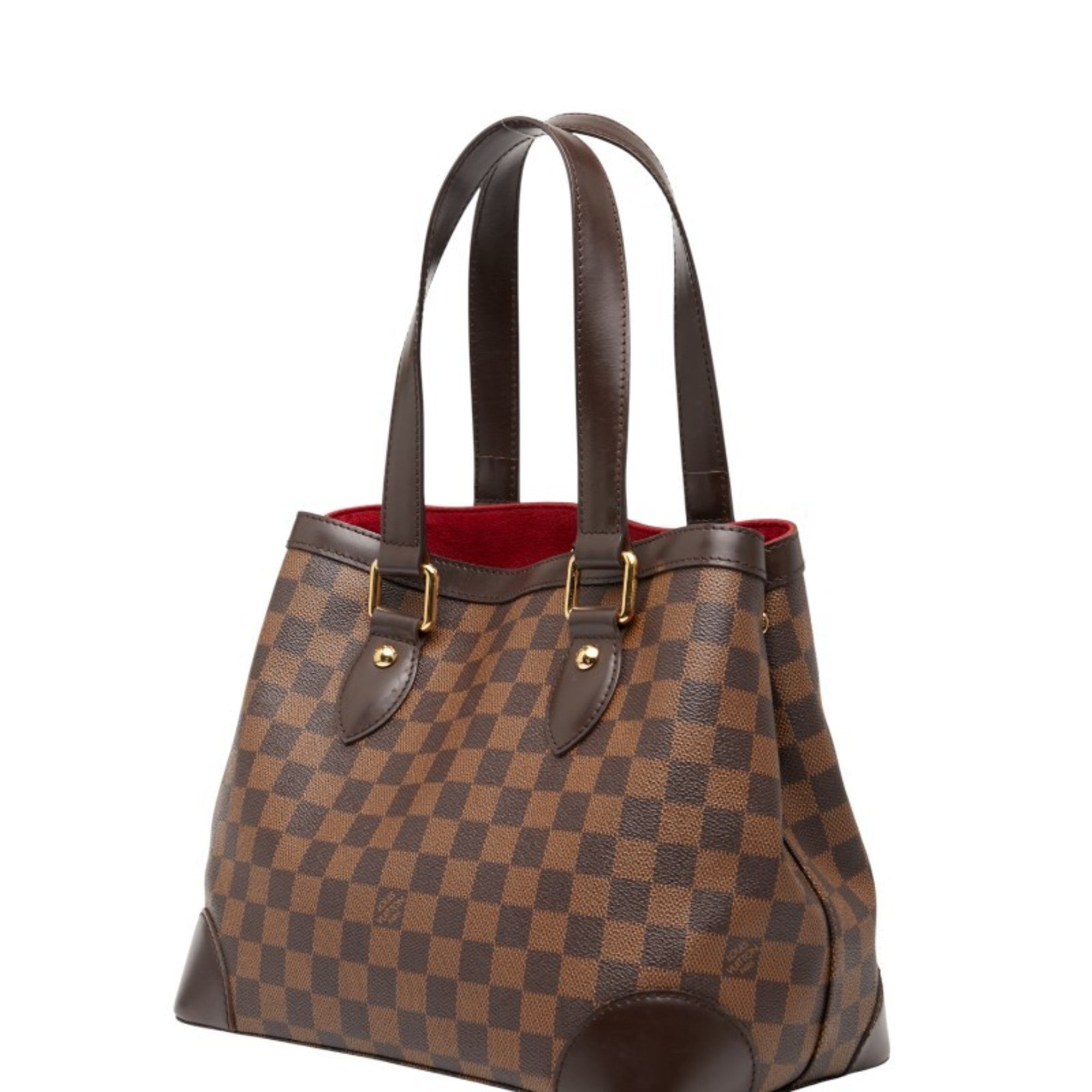 Louis Vuitton Damier Brown Damier Canvas Ebene Leather Handbag Tote Bag