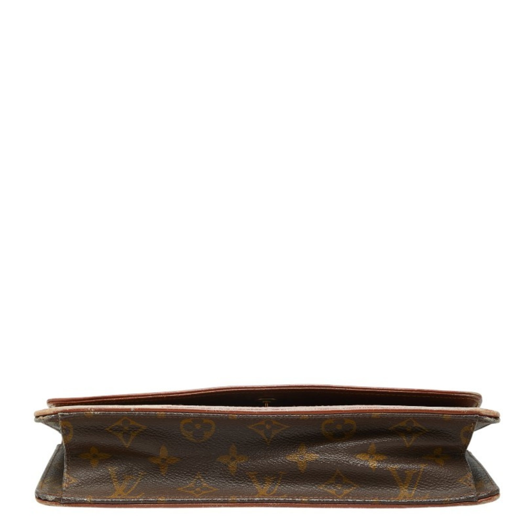 Louis Vuitton Brown Pvc Leather Clutch Bag Pochette