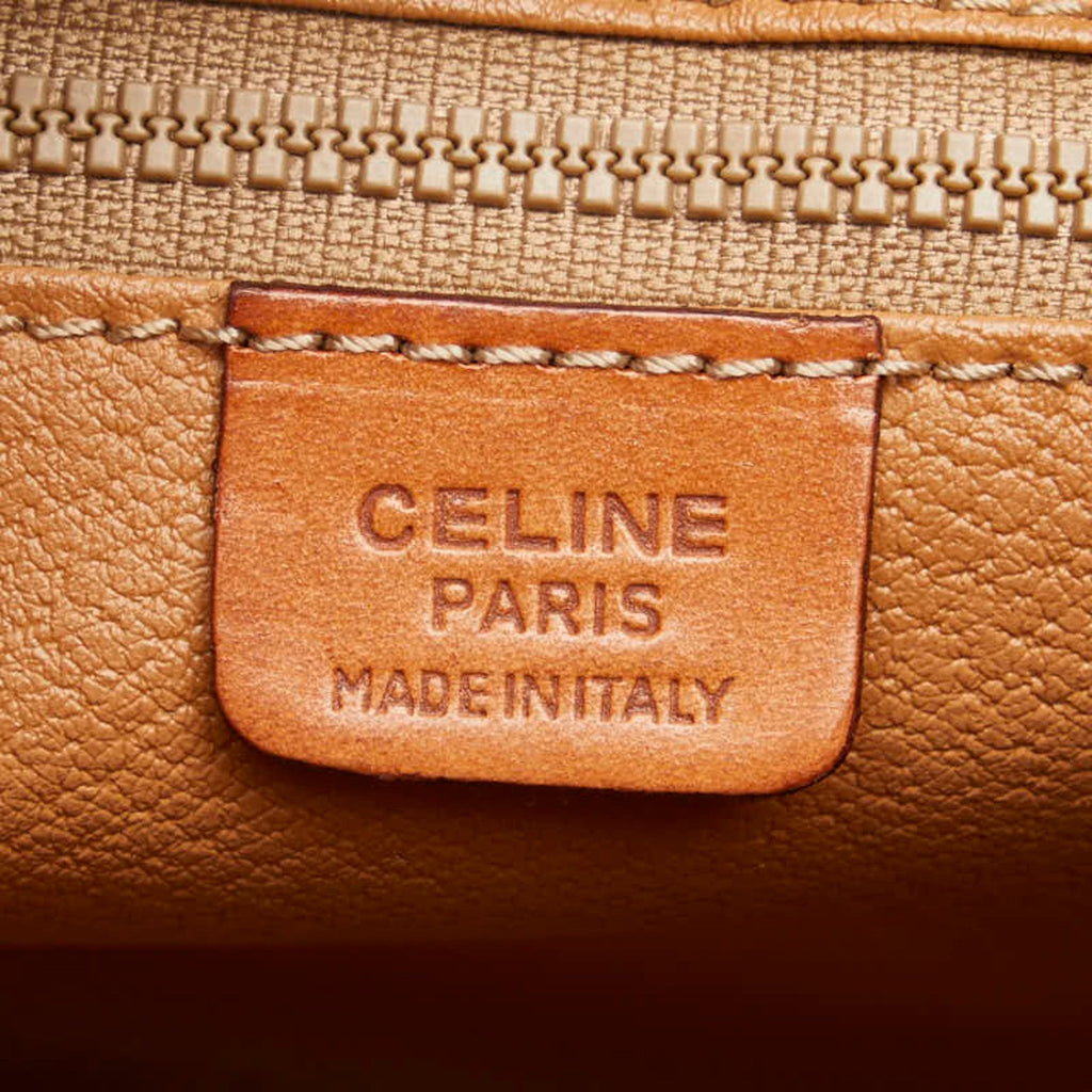 Celine Black Brown Pvc Leather Clutch Bag