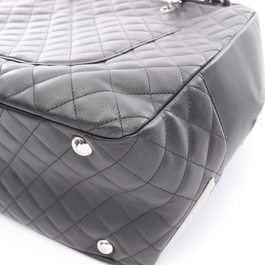 Chanel Black Gray Cambon Ligne Handbag Shoulder Bag