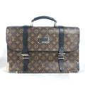 Louis Vuitton Black Brown Monogram Monogram Briefcase Handbag Tote Bag