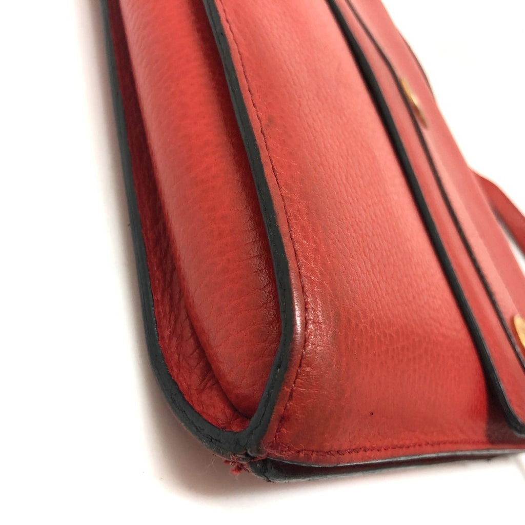 Celine Red Leather Shoulder Bag