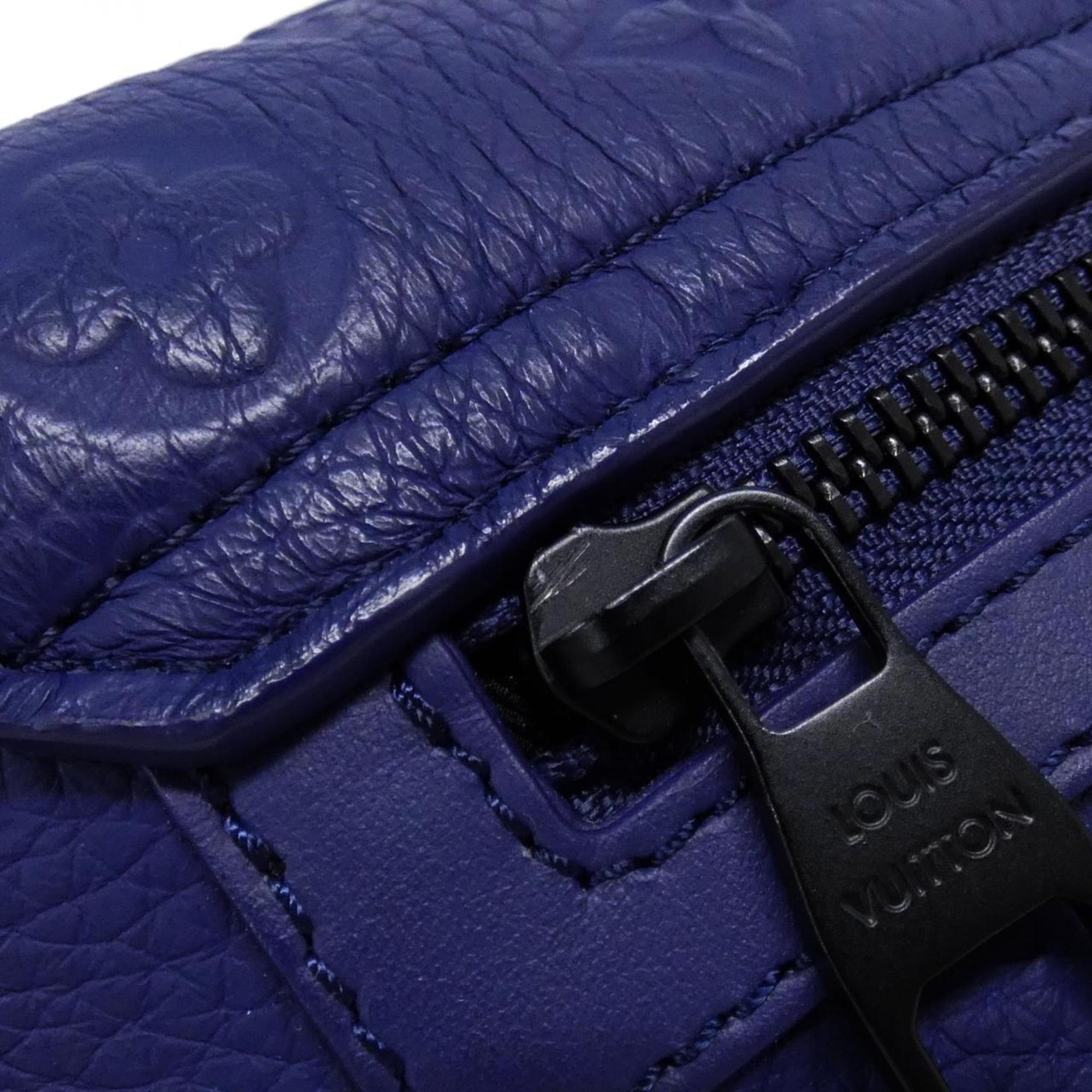 Louis Vuitton Taurillon Blue Nuit Leather Shoulder Bag