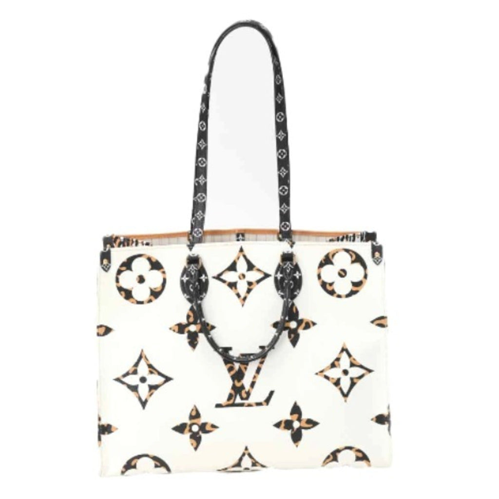 Louis Vuitton Orange White Tote Bag