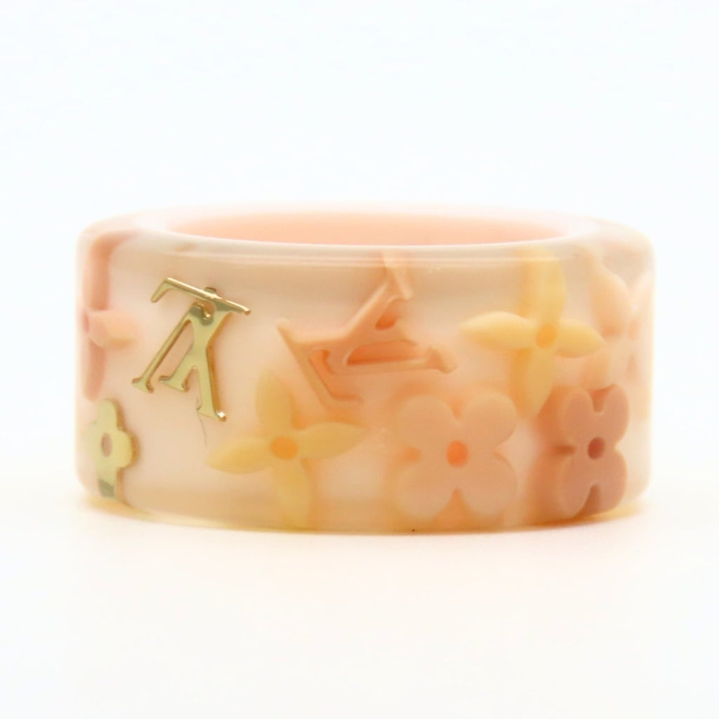 Louis Vuitton Monogram Pink Rose Monogram Resin Band Ring