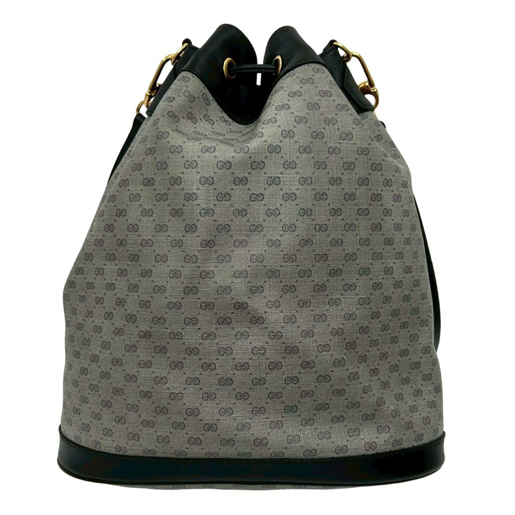 Gucci Navy Leather Pvc Shoulder Bag (Pre-Owned)