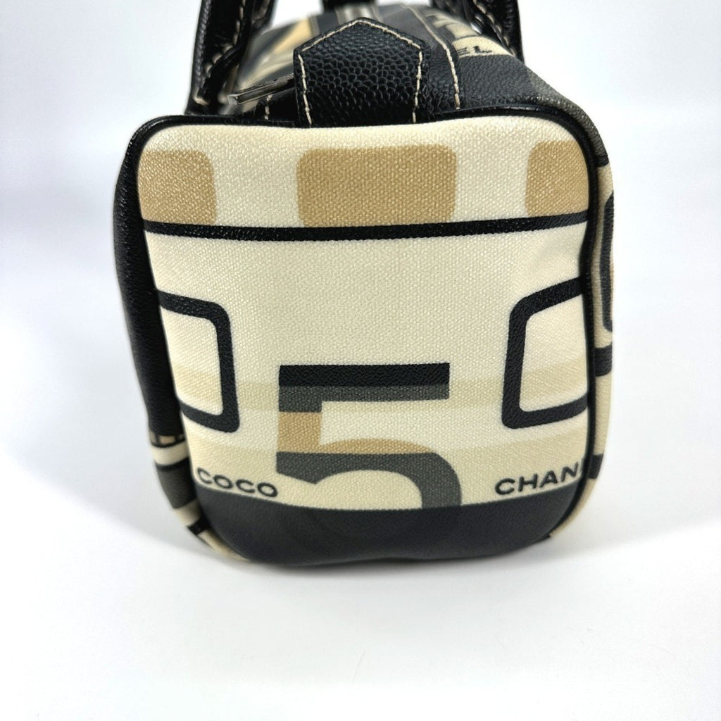 Chanel Black Yellow Pvc Boston Bag Handbag