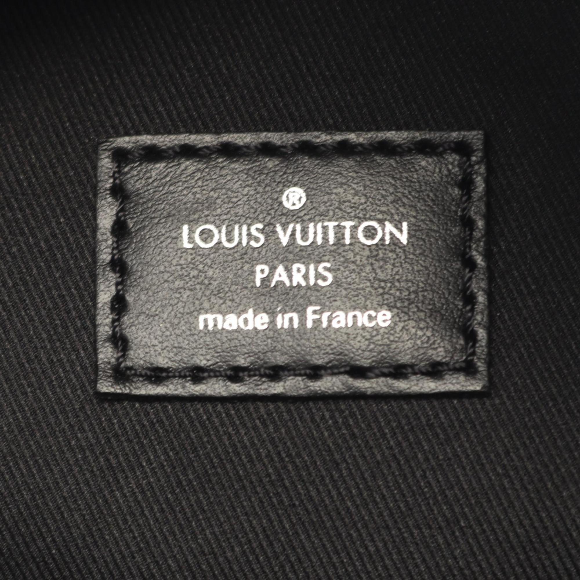 Louis Vuitton Black Brown Monogram Macassar Coated Canvas Leather Backpack