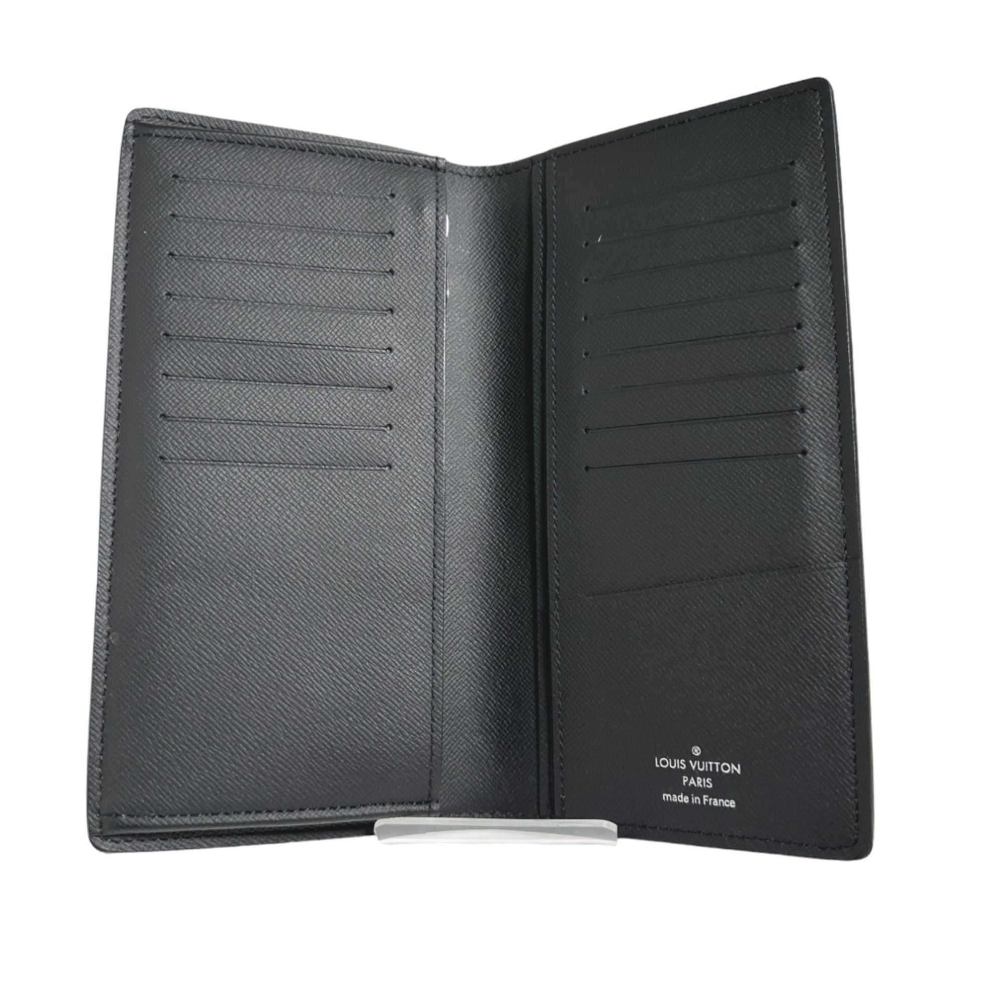 Louis Vuitton Black Taiga Leather Long Wallet