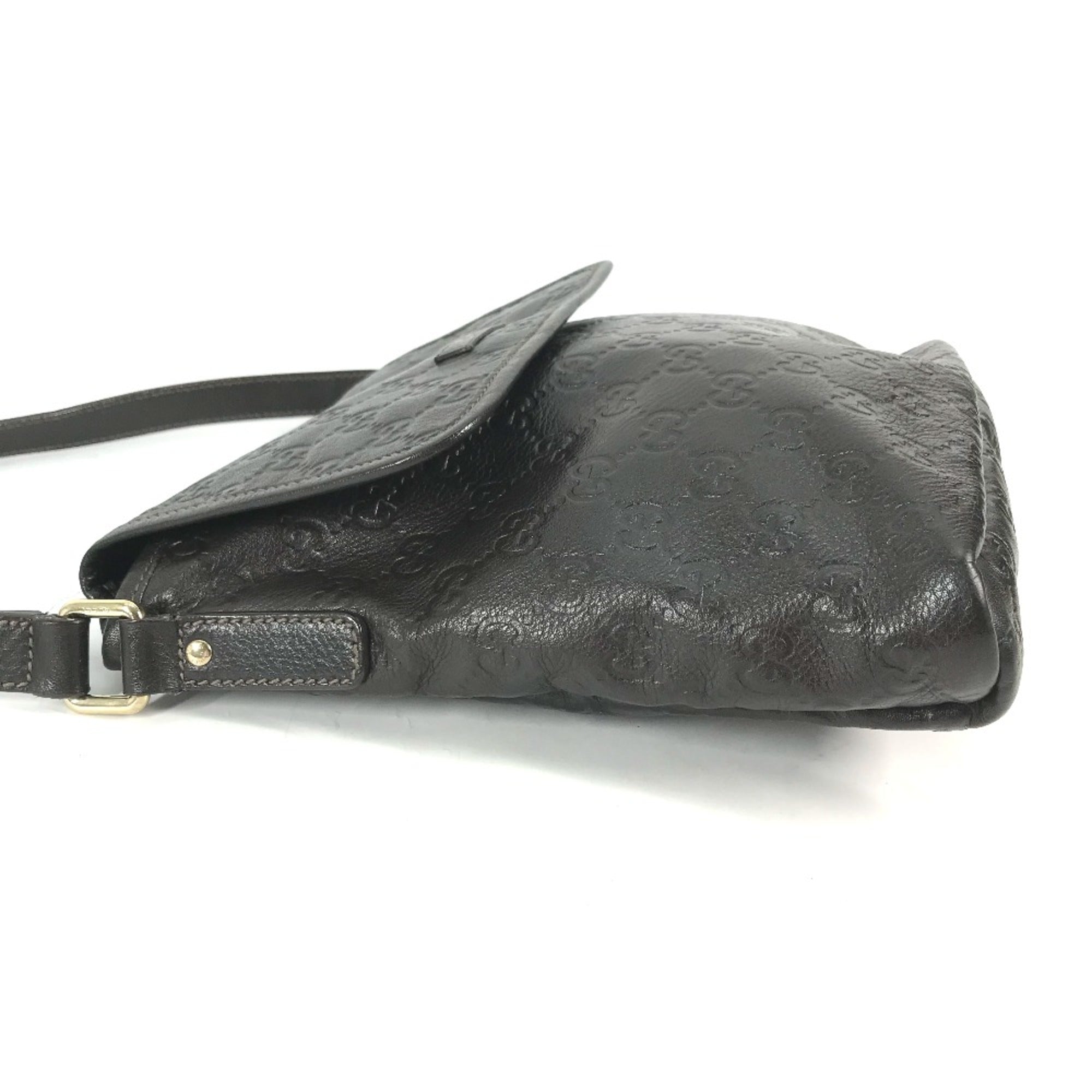Gucci Brown Leather Shoulder Bag (Pre-Owned)