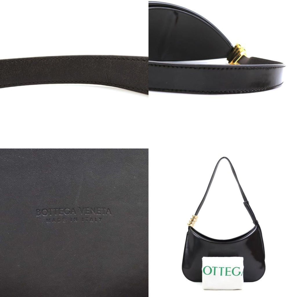 Bottega Veneta Brown Patent Leather Shoulder Bag