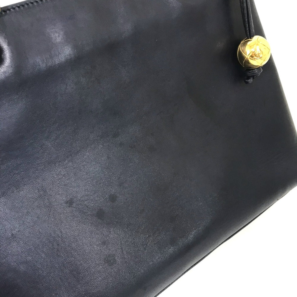 Chanel Navy Leather Shoulder Bag