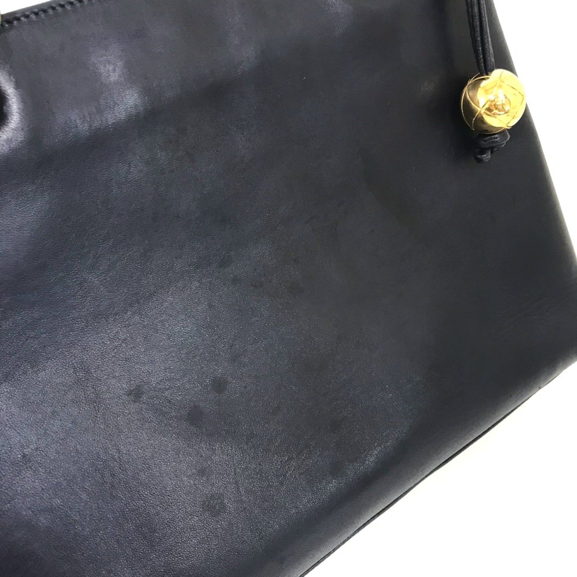 Chanel Navy Leather Shoulder Bag