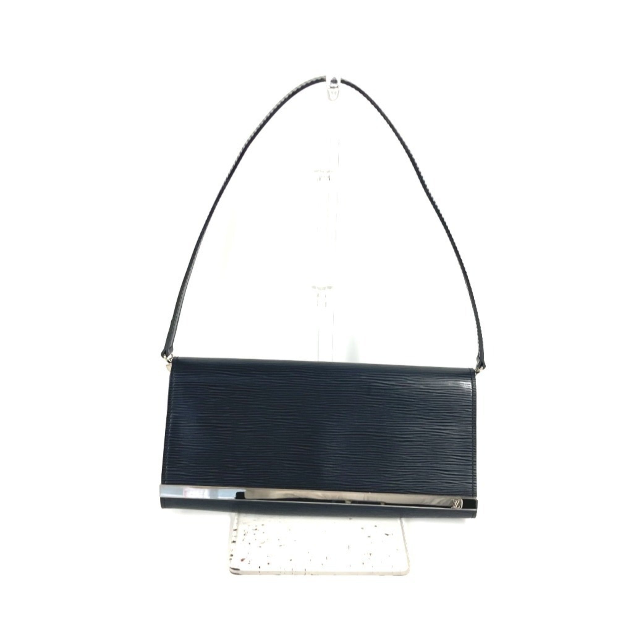 Louis Vuitton Black Epi Leather Clutch Bag Shoulder Bag