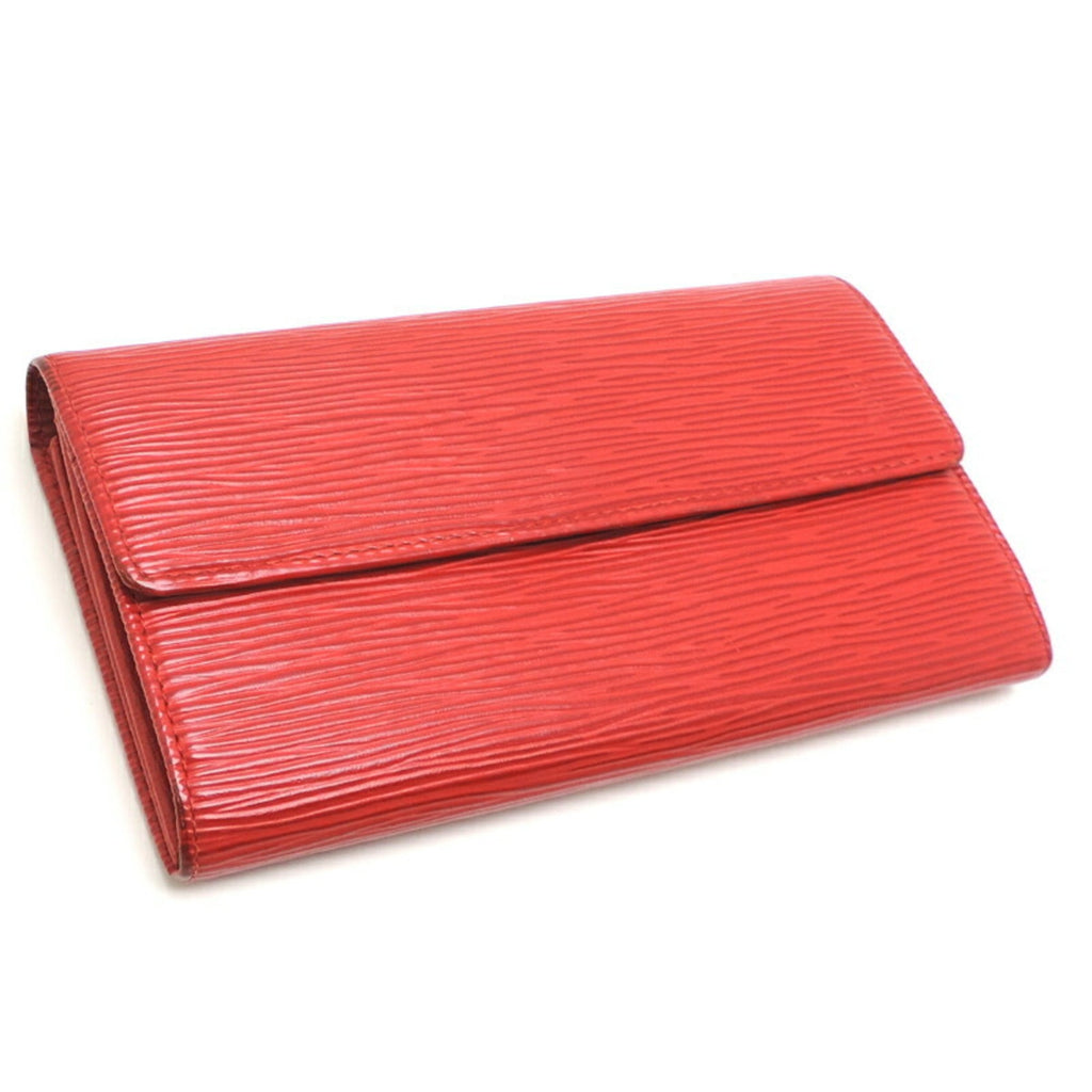 Louis Vuitton Epi Castilian Red Red Color Epi Leather Long Wallet