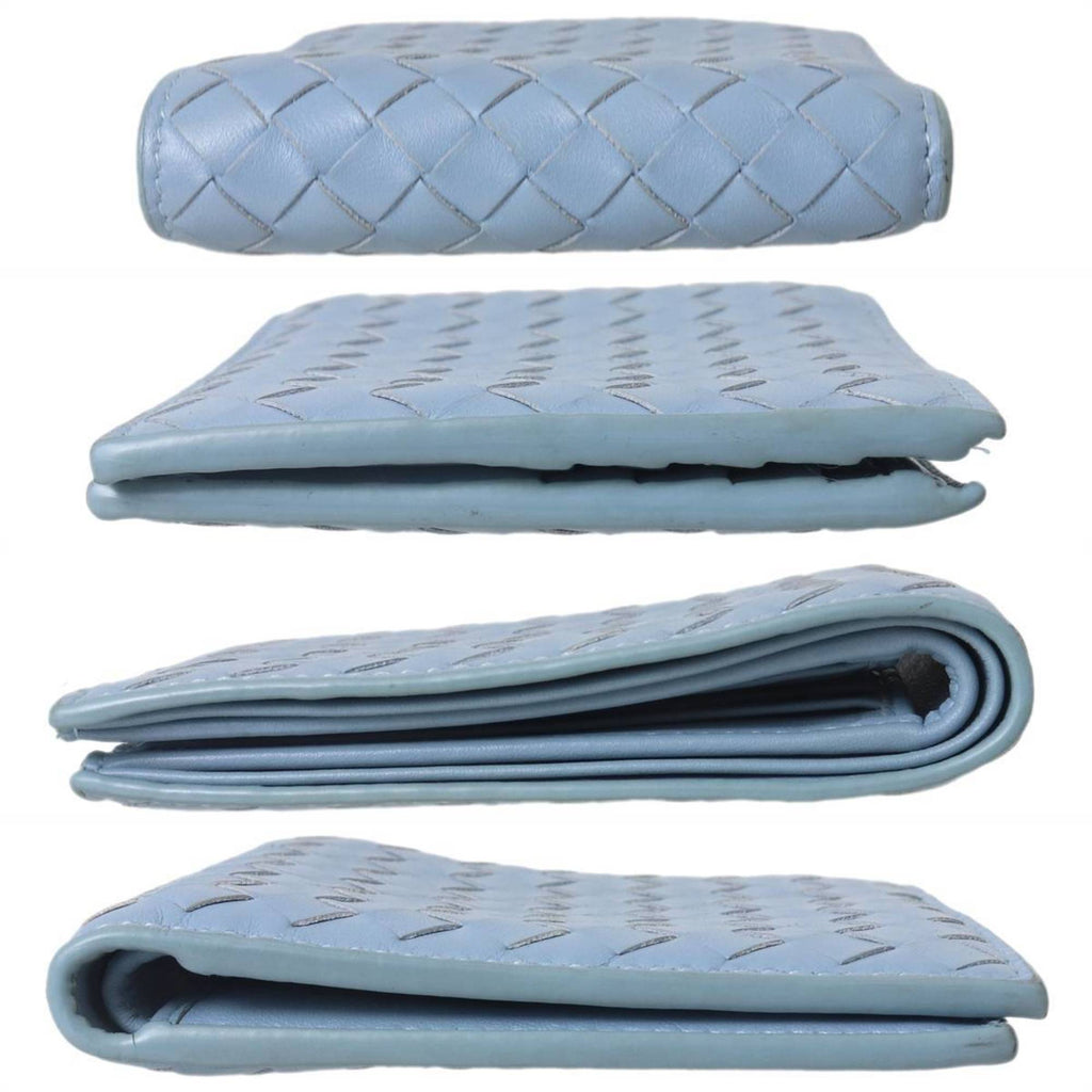 Bottega Veneta Intrecciato Light Blue Wallet (Bi-Fold)